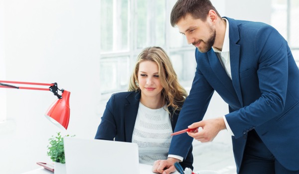 Business people working as team